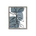 Picture of Blue Geo with Leaves I _GroupedProduct_Rectangle_Portrait_Framed_Matted_