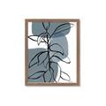 Picture of Blue Geo with Leaves I _GroupedProduct_Rectangle_Portrait_Framed_Matted_