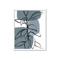 Picture of Blue Geo with Leaves I _GroupedProduct_Rectangle_Portrait_Framed_Matted_