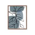 Picture of Blue Geo with Leaves I _GroupedProduct_Rectangle_Portrait_Framed_Matted_