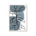 Picture of Blue Geo with Leaves I _GroupedProduct_Rectangle_Portrait_Framed_Matted_