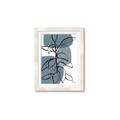 Picture of Blue Geo with Leaves I _GroupedProduct_Rectangle_Portrait_Framed_Matted_