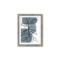 Picture of Blue Geo with Leaves I _GroupedProduct_Rectangle_Portrait_Framed_Matted_