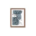 Picture of Blue Geo with Leaves I _GroupedProduct_Rectangle_Portrait_Framed_Matted_