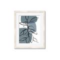 Picture of Blue Geo with Leaves I _GroupedProduct_Rectangle_Portrait_Framed_Matted_