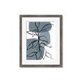 Picture of Blue Geo with Leaves I _GroupedProduct_Rectangle_Portrait_Framed_Matted_