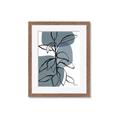 Picture of Blue Geo with Leaves I _GroupedProduct_Rectangle_Portrait_Framed_Matted_