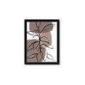 Picture of Brown Geo with Leaves I  _GroupedProduct_Rectangle_Portrait_Framed_Matted_