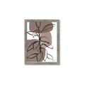 Picture of Brown Geo with Leaves I  _GroupedProduct_Rectangle_Portrait_Framed_Matted_
