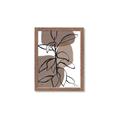 Picture of Brown Geo with Leaves I  _GroupedProduct_Rectangle_Portrait_Framed_Matted_