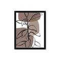 Picture of Brown Geo with Leaves I  _GroupedProduct_Rectangle_Portrait_Framed_Matted_
