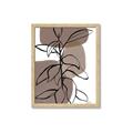 Picture of Brown Geo with Leaves I  _GroupedProduct_Rectangle_Portrait_Framed_Matted_
