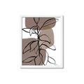 Picture of Brown Geo with Leaves I  _GroupedProduct_Rectangle_Portrait_Framed_Matted_