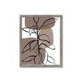 Picture of Brown Geo with Leaves I  _GroupedProduct_Rectangle_Portrait_Framed_Matted_