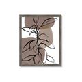 Picture of Brown Geo with Leaves I  _GroupedProduct_Rectangle_Portrait_Framed_Matted_