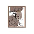 Picture of Brown Geo with Leaves I  _GroupedProduct_Rectangle_Portrait_Framed_Matted_