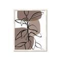 Picture of Brown Geo with Leaves I  _GroupedProduct_Rectangle_Portrait_Framed_Matted_