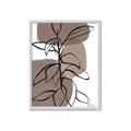 Picture of Brown Geo with Leaves I  _GroupedProduct_Rectangle_Portrait_Framed_Matted_