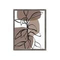 Picture of Brown Geo with Leaves I  _GroupedProduct_Rectangle_Portrait_Framed_Matted_