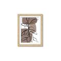 Picture of Brown Geo with Leaves I  _GroupedProduct_Rectangle_Portrait_Framed_Matted_