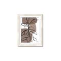 Picture of Brown Geo with Leaves I  _GroupedProduct_Rectangle_Portrait_Framed_Matted_