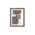 Picture of Brown Geo with Leaves I  _GroupedProduct_Rectangle_Portrait_Framed_Matted_