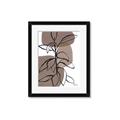 Picture of Brown Geo with Leaves I  _GroupedProduct_Rectangle_Portrait_Framed_Matted_