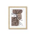 Picture of Brown Geo with Leaves I  _GroupedProduct_Rectangle_Portrait_Framed_Matted_