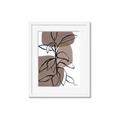 Picture of Brown Geo with Leaves I  _GroupedProduct_Rectangle_Portrait_Framed_Matted_