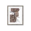 Picture of Brown Geo with Leaves I  _GroupedProduct_Rectangle_Portrait_Framed_Matted_