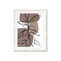 Picture of Brown Geo with Leaves I  _GroupedProduct_Rectangle_Portrait_Framed_Matted_