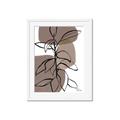 Picture of Brown Geo with Leaves I  _GroupedProduct_Rectangle_Portrait_Framed_Matted_