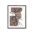 Picture of Brown Geo with Leaves I  _GroupedProduct_Rectangle_Portrait_Framed_Matted_