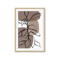 Picture of Brown Geo with Leaves I  _GroupedProduct_Rectangle_Portrait_Framed_Matted_
