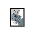 Picture of Blue Geo with Leaves II  _GroupedProduct_Rectangle_Portrait_Framed_Matted_