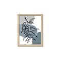 Picture of Blue Geo with Leaves II  _GroupedProduct_Rectangle_Portrait_Framed_Matted_