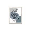 Picture of Blue Geo with Leaves II  _GroupedProduct_Rectangle_Portrait_Framed_Matted_