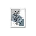 Picture of Blue Geo with Leaves II  _GroupedProduct_Rectangle_Portrait_Framed_Matted_