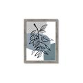 Picture of Blue Geo with Leaves II  _GroupedProduct_Rectangle_Portrait_Framed_Matted_