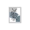 Picture of Blue Geo with Leaves II  _GroupedProduct_Rectangle_Portrait_Framed_Matted_