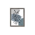 Picture of Blue Geo with Leaves II  _GroupedProduct_Rectangle_Portrait_Framed_Matted_