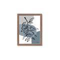 Picture of Blue Geo with Leaves II  _GroupedProduct_Rectangle_Portrait_Framed_Matted_