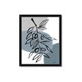 Picture of Blue Geo with Leaves II  _GroupedProduct_Rectangle_Portrait_Framed_Matted_
