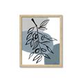 Picture of Blue Geo with Leaves II  _GroupedProduct_Rectangle_Portrait_Framed_Matted_