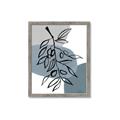 Picture of Blue Geo with Leaves II  _GroupedProduct_Rectangle_Portrait_Framed_Matted_