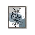 Picture of Blue Geo with Leaves II  _GroupedProduct_Rectangle_Portrait_Framed_Matted_