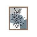 Picture of Blue Geo with Leaves II  _GroupedProduct_Rectangle_Portrait_Framed_Matted_