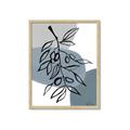 Picture of Blue Geo with Leaves II  _GroupedProduct_Rectangle_Portrait_Framed_Matted_