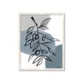 Picture of Blue Geo with Leaves II  _GroupedProduct_Rectangle_Portrait_Framed_Matted_