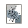Picture of Blue Geo with Leaves II  _GroupedProduct_Rectangle_Portrait_Framed_Matted_